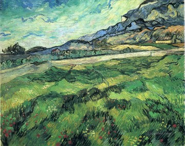 ヴィンセント・ヴァン・ゴッホ Painting - ヴィンセント・ファン・ゴッホ精神病院の裏にある緑の小麦畑